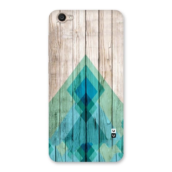 Abstract Green And Wood Back Case for Vivo Y55s