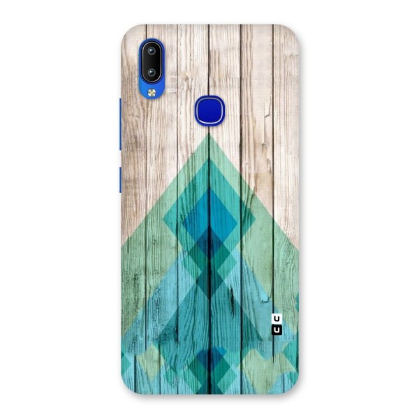 Abstract Green And Wood Back Case for Vivo Y91