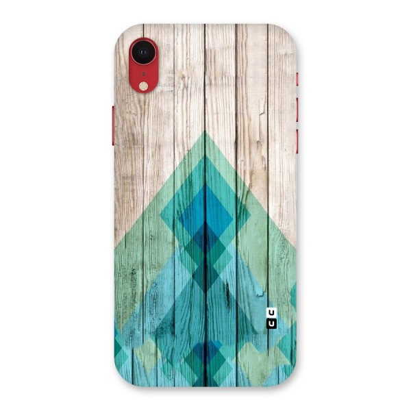 Abstract Green And Wood Back Case for iPhone XR