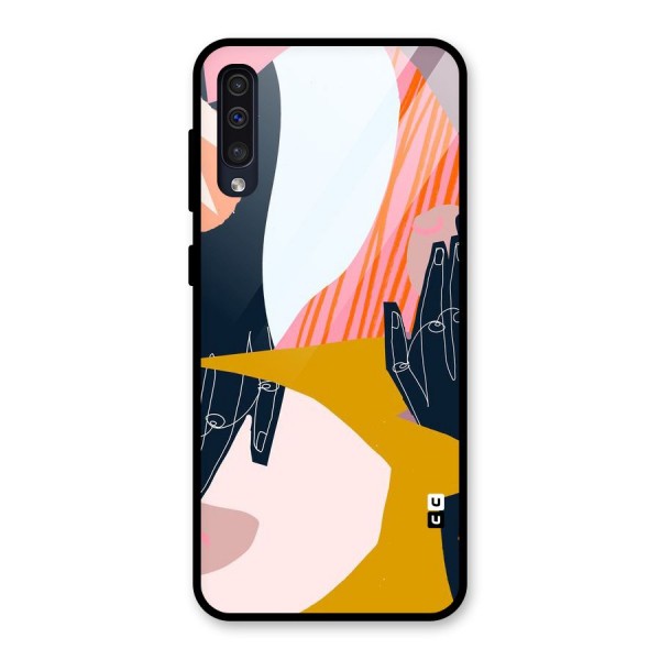 Abstract Hands Glass Back Case for Galaxy A50s