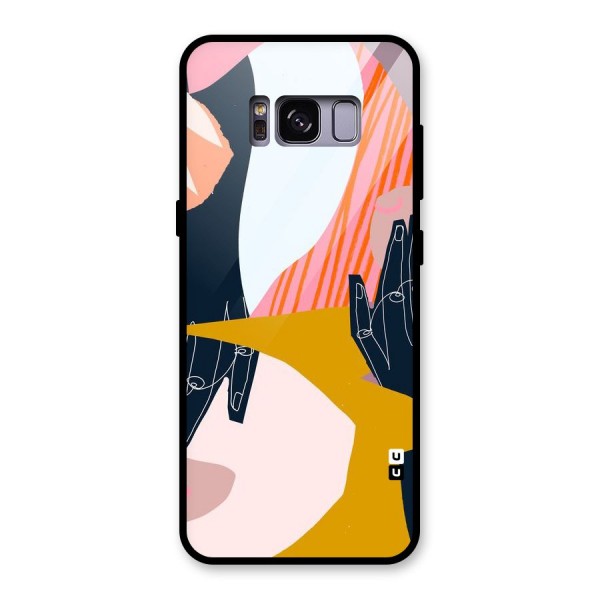 Abstract Hands Glass Back Case for Galaxy S8