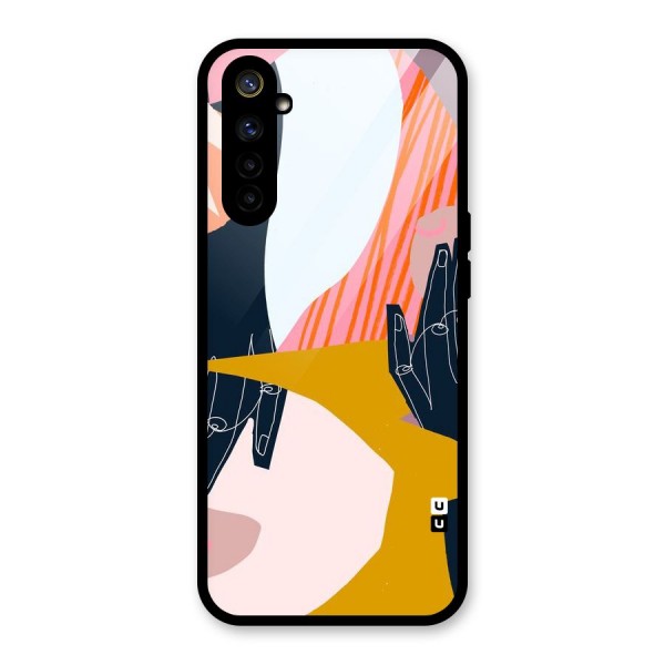 Abstract Hands Glass Back Case for Realme 6