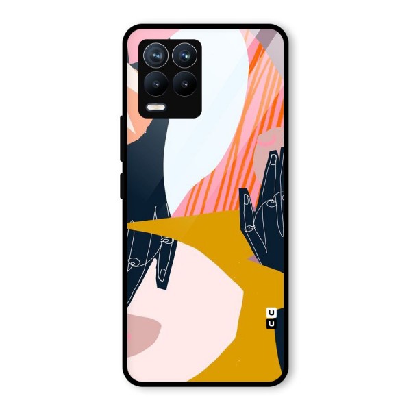 Abstract Hands Glass Back Case for Realme 8 Pro