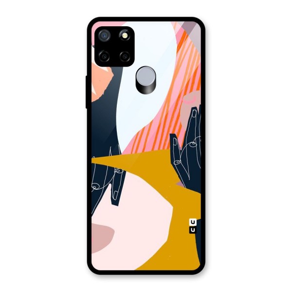 Abstract Hands Glass Back Case for Realme C15