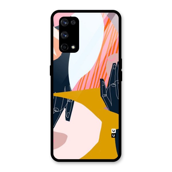 Abstract Hands Glass Back Case for Realme X7 Pro