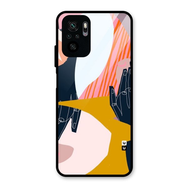 Abstract Hands Glass Back Case for Redmi Note 10