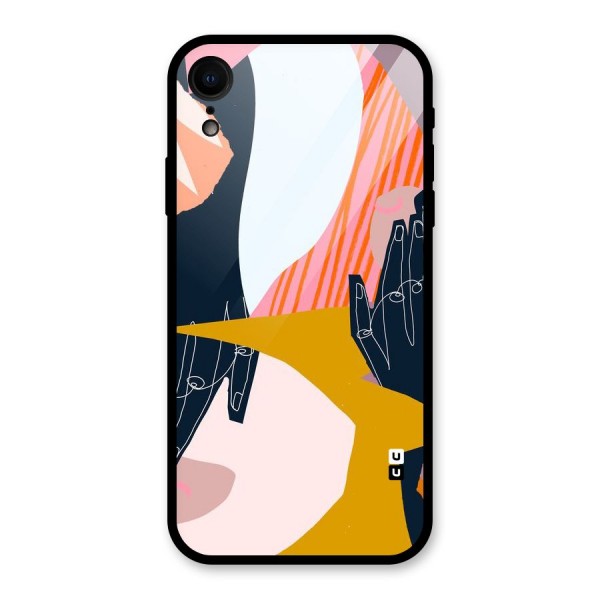 Abstract Hands Glass Back Case for XR