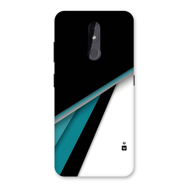 Abstract Lines Of Blue Back Case for Nokia 3.2