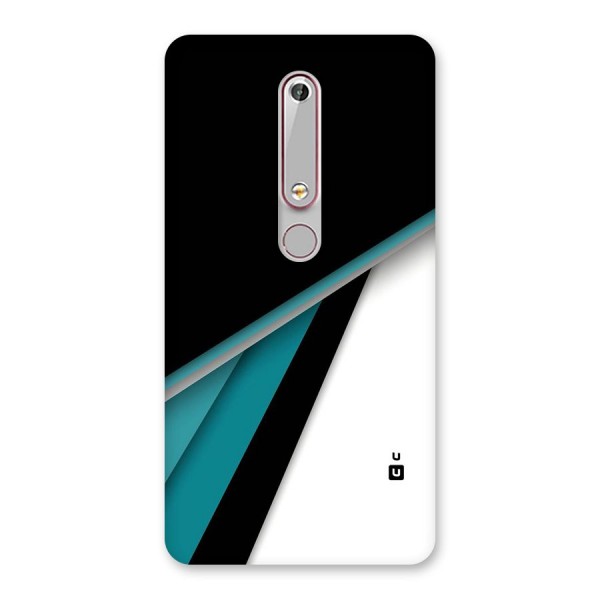 Abstract Lines Of Blue Back Case for Nokia 6.1