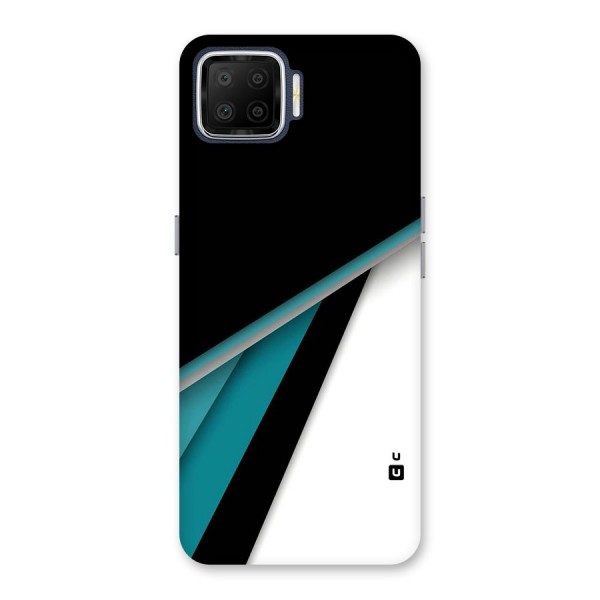 Abstract Lines Of Blue Back Case for Oppo F17