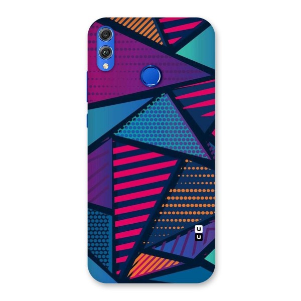 Abstract Lines Polka Back Case for Honor 8X