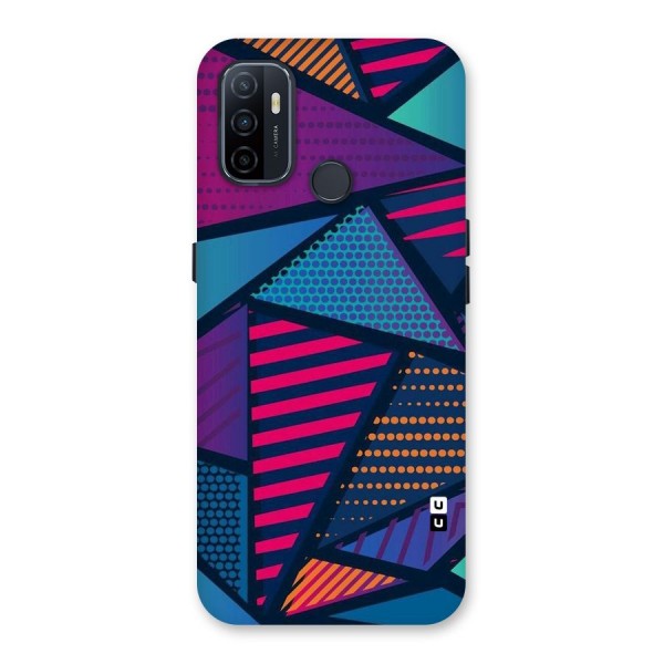 Abstract Lines Polka Back Case for Oppo A53