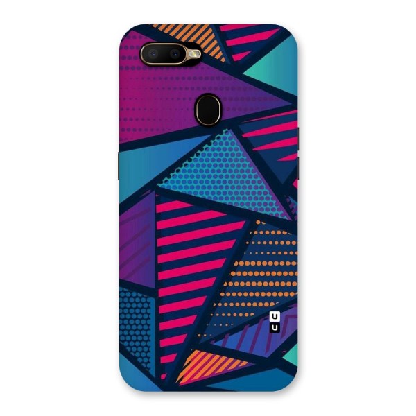 Abstract Lines Polka Back Case for Oppo A5s