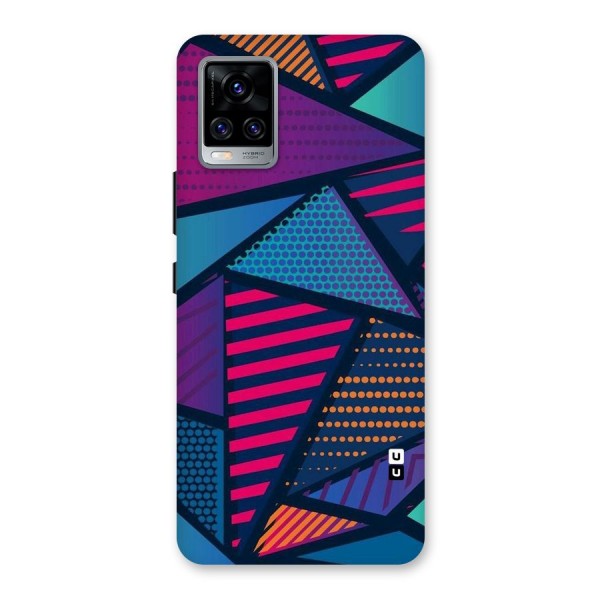 Abstract Lines Polka Back Case for Vivo V20 Pro