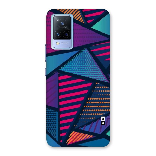 Abstract Lines Polka Back Case for Vivo V21 5G