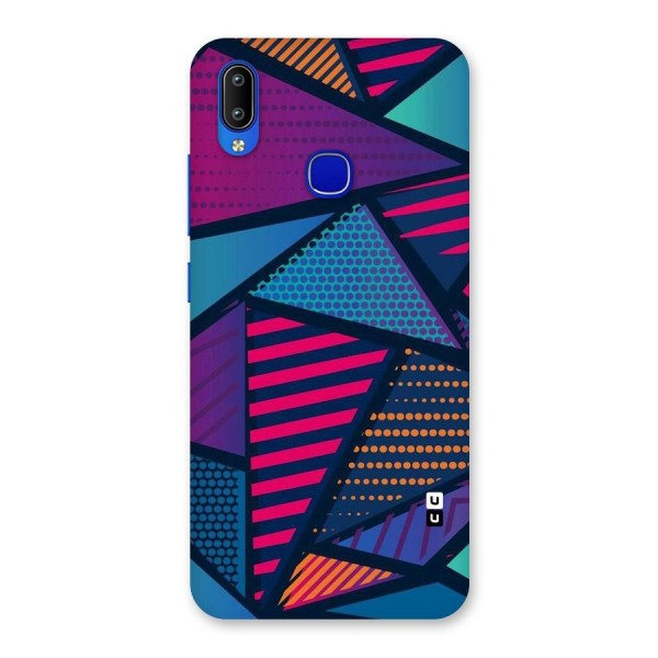 Abstract Lines Polka Back Case for Vivo Y91