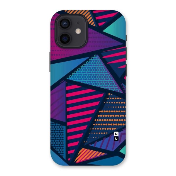 Abstract Lines Polka Back Case for iPhone 12