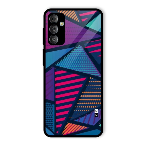 Abstract Lines Polka Glass Back Case for Galaxy F23