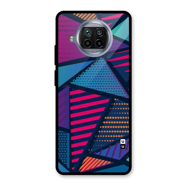 Abstract Lines Polka Glass Back Case for Mi 10i