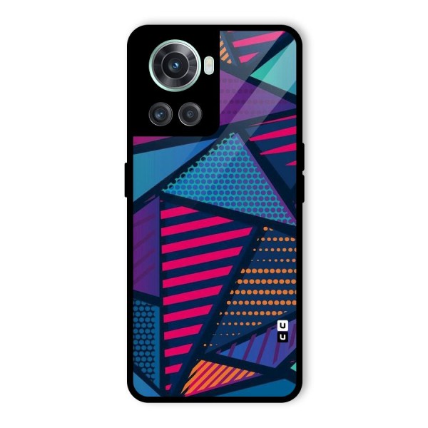 Abstract Lines Polka Glass Back Case for OnePlus 10R