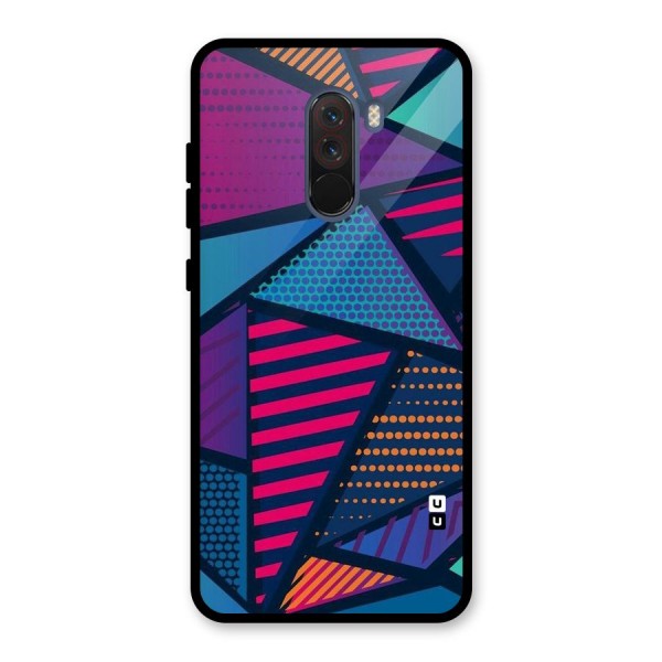 Abstract Lines Polka Glass Back Case for Poco F1