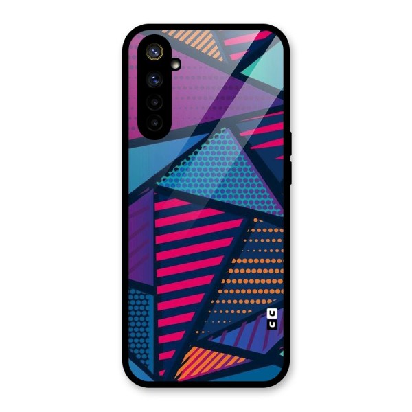 Abstract Lines Polka Glass Back Case for Realme 6i