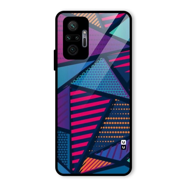Abstract Lines Polka Glass Back Case for Redmi Note 10 Pro Max