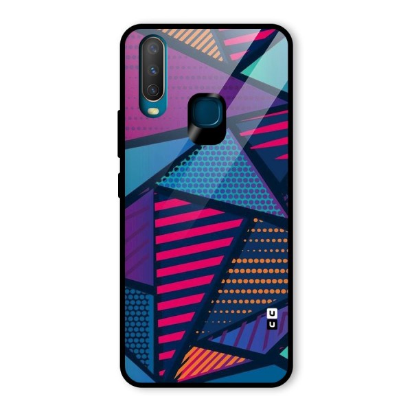 Abstract Lines Polka Glass Back Case for Vivo Y12