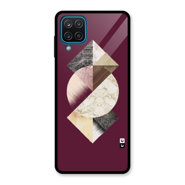 Abstract Marble Pattern Glass Back Case for Galaxy A12