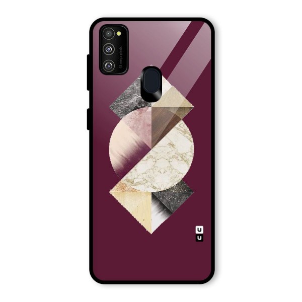 Abstract Marble Pattern Glass Back Case for Galaxy M21