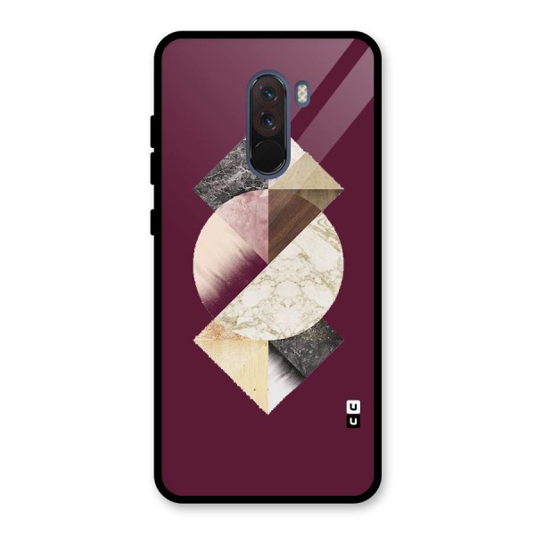 Abstract Marble Pattern Glass Back Case for Poco F1