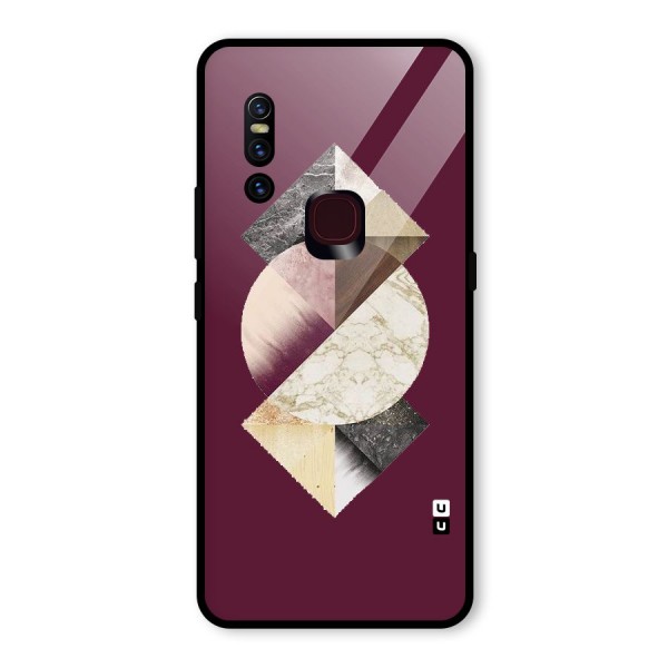 Abstract Marble Pattern Glass Back Case for Vivo V15