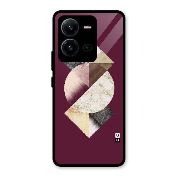 Abstract Marble Pattern Glass Back Case for Vivo V25