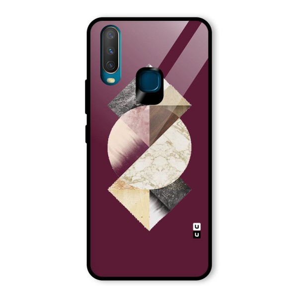 Abstract Marble Pattern Glass Back Case for Vivo Y12