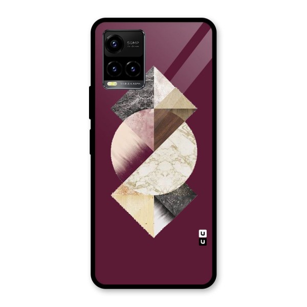 Abstract Marble Pattern Glass Back Case for Vivo Y21A