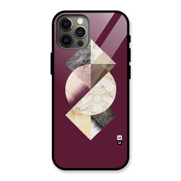 Abstract Marble Pattern Glass Back Case for iPhone 12 Pro