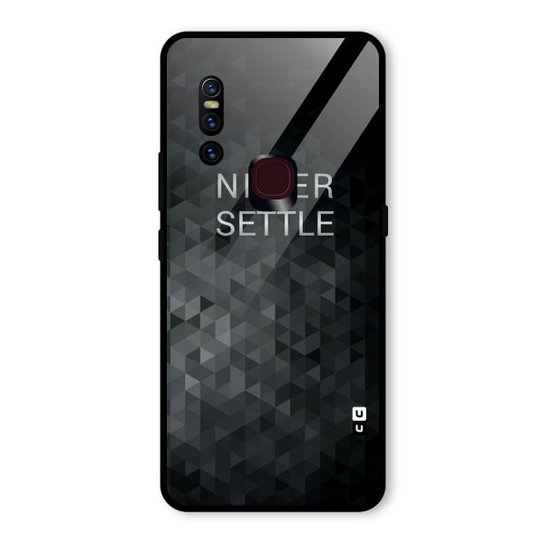 Abstract No Settle Glass Back Case for Vivo V15