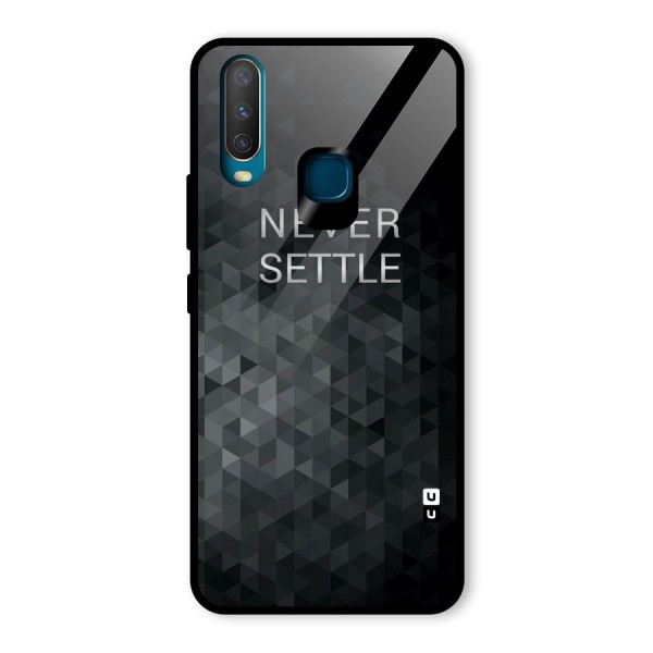 Abstract No Settle Glass Back Case for Vivo Y12