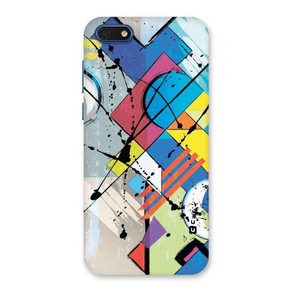 Abstract Paint Shape Back Case for Honor 7s