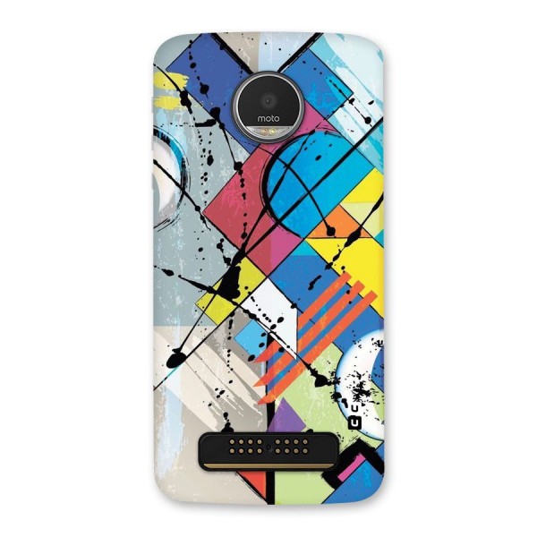 Abstract Paint Shape Back Case for Moto Z Play