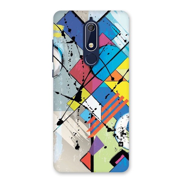 Abstract Paint Shape Back Case for Nokia 5.1