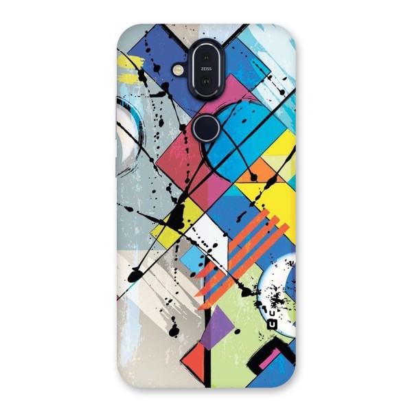 Abstract Paint Shape Back Case for Nokia 8.1