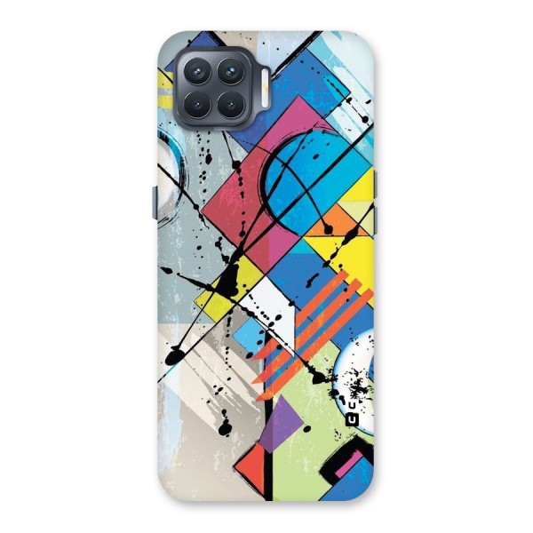 Abstract Paint Shape Back Case for Oppo F17 Pro