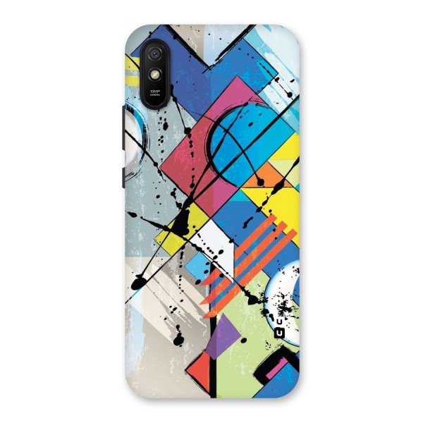 Abstract Paint Shape Back Case for Redmi 9i