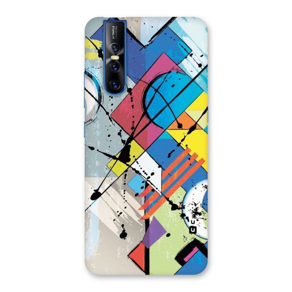 Abstract Paint Shape Back Case for Vivo V15 Pro