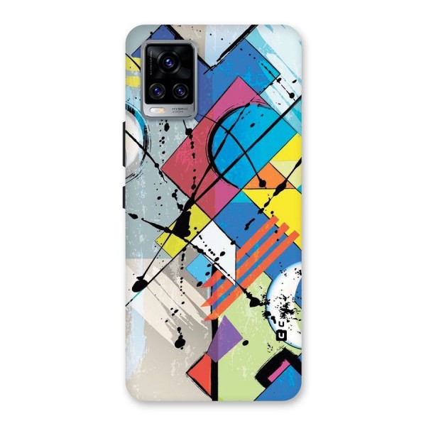 Abstract Paint Shape Back Case for Vivo V20 Pro