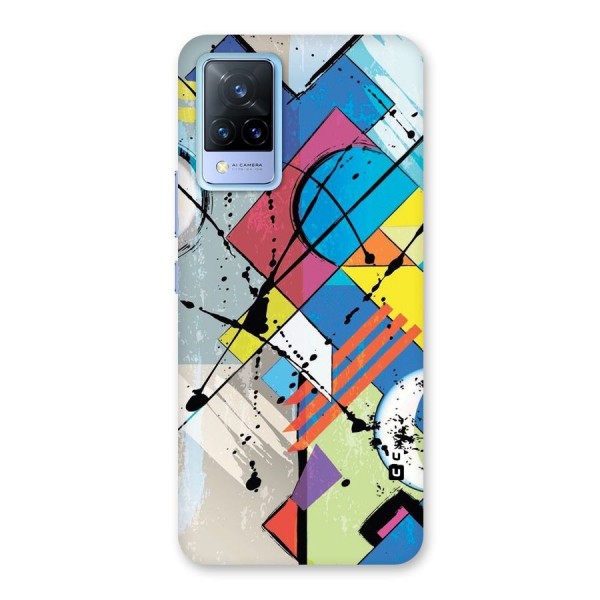 Abstract Paint Shape Back Case for Vivo V21 5G