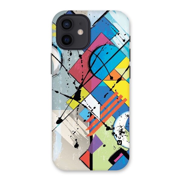 Abstract Paint Shape Back Case for iPhone 12