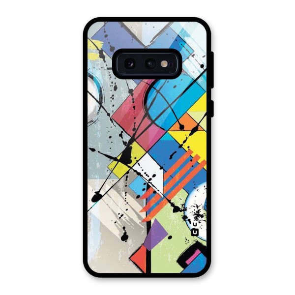 Abstract Paint Shape Glass Back Case for Galaxy S10e