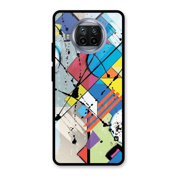 Abstract Paint Shape Glass Back Case for Mi 10i